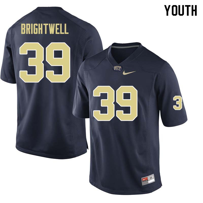 Youth #39 Saleem Brightwell Pittsburgh Panthers College Football Jerseys Sale-Navy